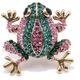 Badges Brooch Pin,Brooches Clasp,Breastpin,3 Colors Choose Frog Brooches for Women Vintage Fashion Animal Brooch Pin Cute Vivid Carton Style-Pink (Color : Pink)