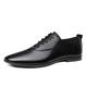 Ninepointninetynine Formal Dress Shoes for Men Lace Up Round Toe Splicing Shoes Faux Leather Low Top Anti-Slip Rubber Sole Prom (Color : Black, Size : 5.5 UK)