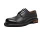 Ninepointninetynine Formal Dress Shoes for Men Lace Up Round Toe Genuine Leather Derby Shoes Anti-Slip Block Heel Non Slip Low Top Rubber Sole Prom (Color : Black, Size : 7 UK)