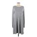 Gap Casual Dress - Sweater Dress: Gray Marled Dresses - Women's Size Medium