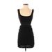 Xhilaration Cocktail Dress - Party Scoop Neck Sleeveless: Black Solid Dresses - Women's Size X-Small