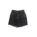 Zara TRF Denim Shorts: Black Solid Bottoms - Women's Size 00 - Dark Wash