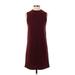 Forever 21 Casual Dress - Shift: Burgundy Solid Dresses - Women's Size Small