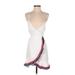 Lovers + Friends Casual Dress - Mini V-Neck Sleeveless: White Solid Dresses - Women's Size X-Small