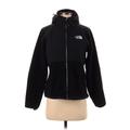 The North Face Fleece Jacket: Short Black Print Jackets & Outerwear - Women's Size X-Small