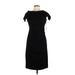 Vince Camuto Casual Dress - Sheath High Neck Short sleeves: Black Solid Dresses - New - Women's Size 10