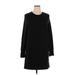 Athleta Casual Dress - Shift High Neck Long sleeves: Black Solid Dresses - Women's Size X-Large