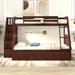 Twin Over Full Wood Bunk Bed with Drawers, Ladder, and Storage Staircase