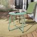 E-Coated Steel Side Table, Weather- Resistant Outdoor 18” Round End Table Accent Table for Bistro Balcony Apartment