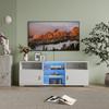 TV Stand for 32-60 inch TV, Modern Television Table Center Media Console with Drawer and Led Lights, Matt Entertainment Center