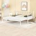 Twin Size Metal Daybed, Sofa Bed with Trundle, Armrests and Backrest