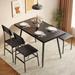 Dining Table Set for 4, Kitchen with Bench and 2 Chairs Small Space - Table 43.3*25.6*29.5, Chair 15.7* 15.7*37.4 inch