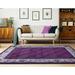 Indigo Rectangle 7'10" x 7'10" Area Rug - Charlton Home® Godsey Border Purple Area Rug | Wayfair ACE4C5D435F24CD39A4C264A2D24200C