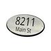 Montague Metal Products Inc. Classic Oval Floating Mount Two Line Oval Wall Plaque Metal | 13.75 H x 8.25 W x 0.08 D in | Wayfair LCS-0004-W-SIW