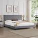 Winston Porter Rexhep Upholstered Panel Bed Upholstered in Gray | 46 H x 80 W x 87 D in | Wayfair 9A8CA30E8D3142E3B188ED8DAE39486C