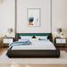 Ivy Bronx Sarvis Bed Upholstered/Metal/Faux leather in Black | 26.6 H x 65.7 W x 88.6 D in | Wayfair 3F0F931C77B846338C4389DC247E1BC2