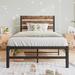 17 Stories Renita Metal Platform Bed Metal in Black | 37.8 H x 39.37 W x 77.56 D in | Wayfair 11F099988BF04311845450EAD5B16C32