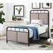 Winston Porter Niagara Metal Bed Upholstered/Metal in Brown | 53.84 H x 77.59 W x 41.34 D in | Wayfair 1940A064CCC149B4A022B0892B95B936