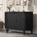 Red Barrel Studio® Accent Storage Cabinet Sideboard Wooden Cabinet Wood in Black | 33.13 H x 46.83 W x 15.47 D in | Wayfair