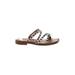 Steve Madden Sandals: Slip-on Chunky Heel Bohemian Brown Print Shoes - Women's Size 9 - Open Toe