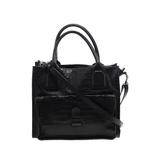 Kenneth Cole New York Leather Satchel: Black Solid Bags