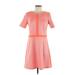 Yoana Baraschi Casual Dress - A-Line: Orange Jacquard Dresses - Women's Size 8