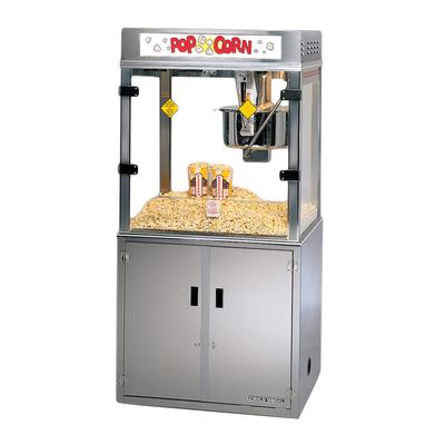 Gold Medal 2011EBS 120208 Pop-O-Gold Popcorn Machine on Base w/ 32-oz Kettle & Counter Model, 120/208V