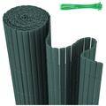 Pvc Sichtschutzzaun Sichtschutzmatte Gartenzaun Sichtschutz Windschutz für Balkon &Terrasse, Grün