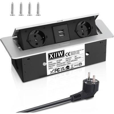 Tischeinbau Steckdosen Versenkbare Steckdose Mehrfachsteckdose Tischsteckdose mit 2 usb 2A und 2 Image