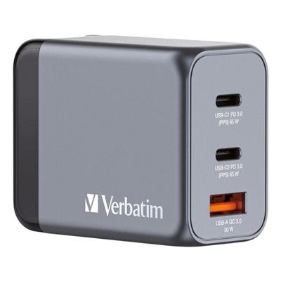 USB-Ladegerät 3-in-1 mit GaN-Technologie 65 W, Verbatim