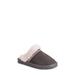 Dawn Suede Scuff Slipper With Genuine Shearling Trim