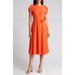 Comm Tie Waist Tulip Sleeve Dress