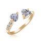1PC Ring Midi Rings For Women's Cubic Zirconia Clear Work Gift Daily Copper Rhinestone Briolette Happy