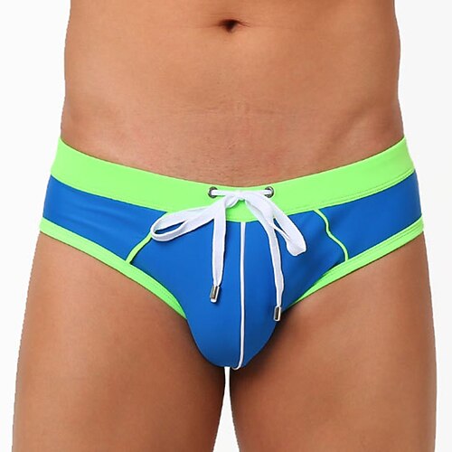 Herren Bademode Badehose Schwimmshorts Shorts Kurze Hosen Badehosen Farbblock Komfort Atmungsaktiv Outdoor Täglich Ausgehen Sport Hawaiianisch Rote Blau Image