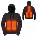 Heated Hoodies Unisex, Heated Sweatshirt Pullover Hoodie Men Women, USB Electric Heated Jacket, Battery Not Included