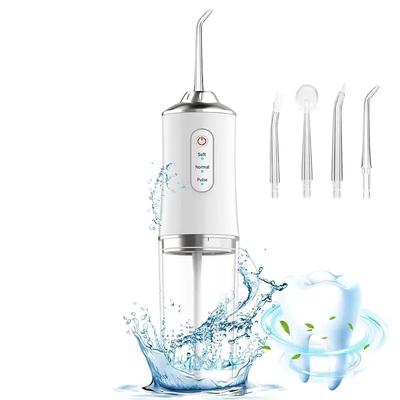 4 In 1 Water Flosser For Teeth Cordless Water Flossers Oral Irrigator With DIY Mode 4 Jet Tips Tooth Flosser Portable And Rechargeable For Home Travel For Men And Women Daily Teeth Care