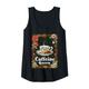 Damen Caffeine Queen Tasse, Wasserfarben, Blumenmuster, Vintage-Stil Tank Top