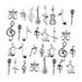 Charms Charm Music Pendant Musical Note Notes Making Instrument Jewelry Pendants Tibetan Drums Beads Horn French Ukulele