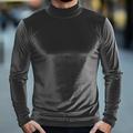 Per uomo Maglietta Camicia a Maniche Lunghe Manica Lunga Dolcevita Primavera Autunno Semplice Moda Designer Essenziale Vacanza Streetwear Uscire Marrone Verde Grigio Maglietta Top per Uomo