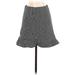 Ann Taylor LOFT Casual Mini Skirt Mini: Gray Tweed Bottoms - Women's Size 2X-Small Petite