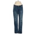 Express Jeans Jeggings - Mid/Reg Rise: Blue Bottoms - Women's Size 2