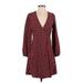 Old Navy Casual Dress - Wrap: Red Plaid Dresses - Women's Size X-Small