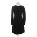 J.Crew Casual Dress - Sweater Dress: Black Jacquard Dresses - Women's Size 0