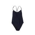 Marina West One Piece Swimsuit: Black Solid Swimwear - Women's Size Large