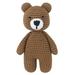 Baby Crochet Bear Doll Stuffed Animal Sleeping Brown Bear Toy Newborn Gift