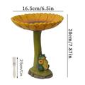 Birds Feeder Resin Crafts Bird Bath Horticultural Decorations Garden Patio Lawn Decorations Bird Feeders Water Bowl (A)