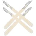 Bread Knife 4 Pcs Cutting Tool Bakery Contouring Trimming European Style White Plastic Metal