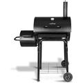 Pre-Owned NutriChef Kitchen Charcoal Grill Offset Smoker Portable SLCSG20 - Black (Fair)