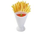 French Fries and Dip Sauce Snack Holder - Potato Tool Tableware 2 in 1 French Fry with Dipping Cup French Fry with Dipping Cup