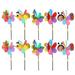 10 Pcs Christmas Decoration Three-dimensional Animal Windmill Party Pinwheels Child Toy Kids Cartoon Plastic